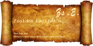 Zsoldos Emilián névjegykártya